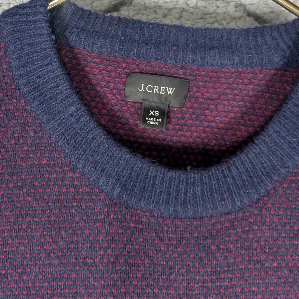 J. Crew Merino Wool Sweater Mens Extra Small Red Long Sleeve